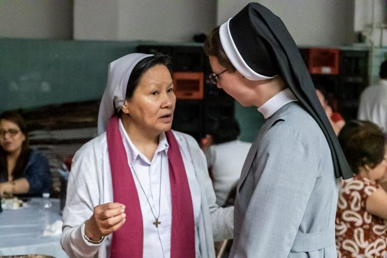 Sisters of the Holy Family of Nazareth volunteer at Our Lady of Hope